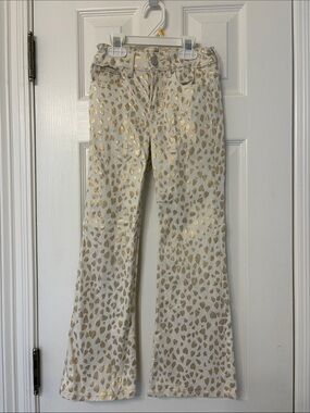 GAP kids - White Pants with Gold Heart Print